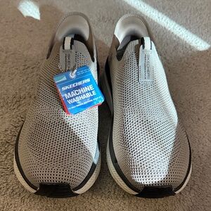 Skechers Men's Light Gray Slip-On Sneakers